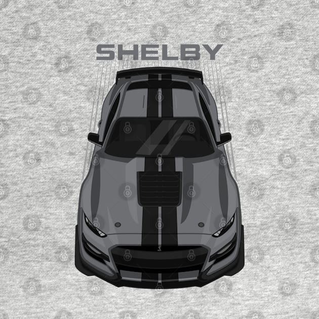 Ford Mustang Shelby GT500 2020-2021 - Magnetic Grey - Black Stripes by V8social